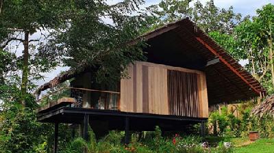 Rumah milik Nicholas Saputra di Tangkahan, Sumatera Utara/Tempo