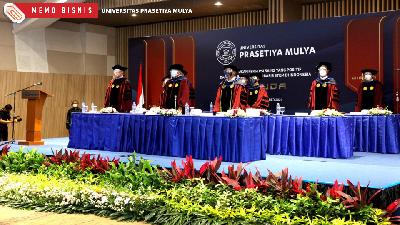 Wisuda Universitas Prasetiya Mulya, 11 Desember 2021.