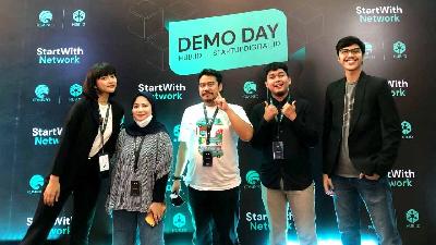 Tim Jaramba pada Demo Day Hub.id 2021 di Jakarta, 17 November 2021. jaramba.id
