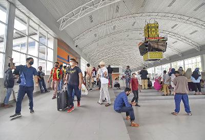 Suasana terminal kedatangan Bandara Internasional Lombok di Praya, Lombok Tengah, NTB, 6 Oktober 2021. ANTARA/Ahmad Subaidi