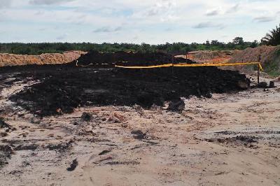 Tambang batubara ilegal di kawasan konsesi PT Anzawara Satria di Tanah Bumbu, Kalimantan Selatan. Foto: Istimewa
