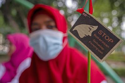 Kampanye Anti Kekerasan terhadap Perempuan di Palu, Sulawesi Tengah, 10 Desember 2022. ANTARA/Basri Marzuki