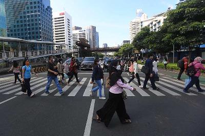 Aktivitas warga di Jakarta, 3 Februari 2022. TEMPO/Subekti