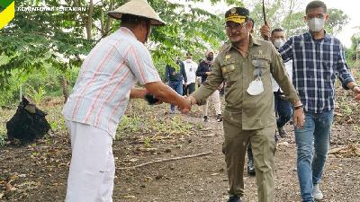 Kunjungan Menteri Pertanian Syahrul Yasin Limpo ke Jeneponto, Sulawesi Selatan.