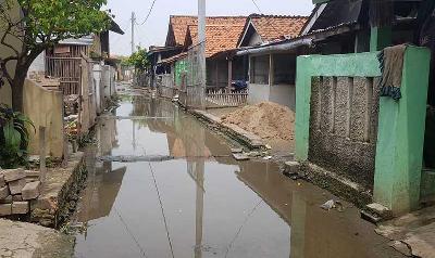 Banjir di kampung Gaga, Kabupaten Tangerang, 17 Februari 2022. Tempo/Joniansyah Hardjono