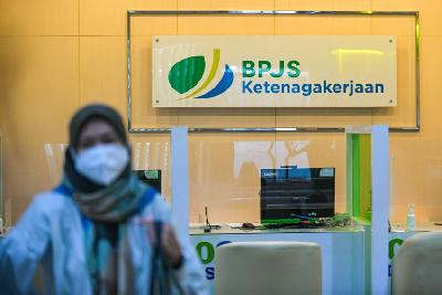 Kantor BPJS Ketenagakerjaan Cabang Sudirman, Jakarta, 15 Februari 2022. Tempo/Tony Hartawan