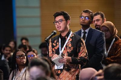 Angelo Abil Wijaya pada World Bank Youth Summit 2019 di Headquarter World Bank, Amerika Serikat. Dok: pribadi