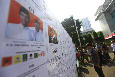 Tempat pemungutan suara di Jakarta, 2019. TEMPO/Subekti