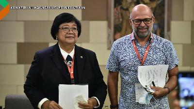 Menteri Lingkungan Hidup dan Kehutanan (LHK), Siti Nurbaya menerima kunjungan CEO Global Environment Facility (GEF), Carlos Manuel Rodriguez di sela-sela pertemuan COP4.2 Konvensi Minamata.