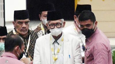 Rais Aam PBNU terpilih KH Miftachul Akhyar di Universitas Lampung, Lampung, 24 Desember 2021. ANTARA/Hafidz Mubarak A