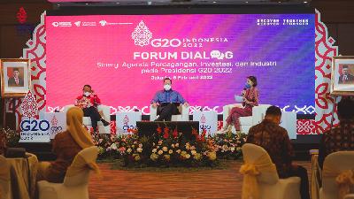 Forum Dialog SInergi Perdagangan, Investasi, dan Industri pada Presidensi G20 2022, Jakarta, 8 Februari 2022. Dok: G20.ORG
