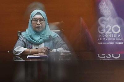 Wakil Ketua KPK, Lili Pintauli Siregar di Gedung Komisi Pemberantasan Korupsi, Jakarta, 25 Maret 2022. TEMPO/Imam Sukamto