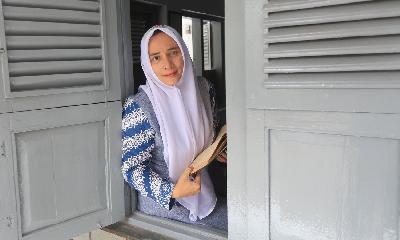 Pengasuh Pondok Pesantren Kempek Cirebon, Nyai Afwah Mumtazah, di Pondok Pesantren Kempek, Cirebon, Jawa Barat, 21 April 2022. TEMPO/Subekti