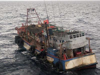 Kementerian Kelautan dan Perikanan menangkap kapal ikan asing pelaku illegal fishing di Laut Natuna Utara, 17 Agustus 2021. Dok KKP