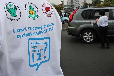 Peringatan Hari Hepatitis Sedunia di Jakarta. TEMPO/Subekti
