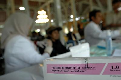 Ilustrasi vaksin hepatitis di Bandung, Jawa Barat. TEMPO/ Prima Mulia