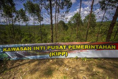 Suasana lokasi yang akan menjadi Kawasan Inti Pusat Pemerintahan (KIPP) Ibu Kota Negara Nusantara di Kecamatan Sepaku, Kabupaten Penajam Paser Utara, Kalimantan Timur, 19 April 2022. ANTARA/Bayu Pratama S