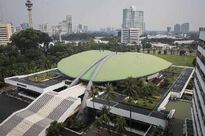 Gedung Nusantara DPR RI di Kompleks Parlemen, Senayan, Jakarta, 19 Mei 2022. TEMPO/M Taufan Rengganis