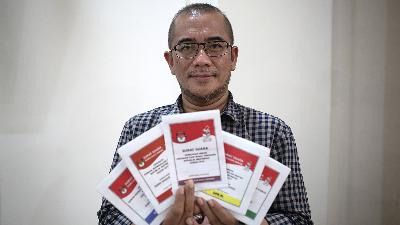 General Election Commission (KPU) Chairman Hasyim Asy’ari in Jakarta, May 19.
TEMPO/Hilman Fathurrahman W
