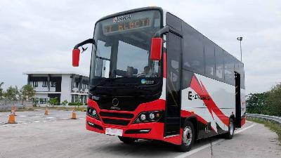 Prototype bus listrik ukuran medium buatan PT INKA (Persero). inka.co.id