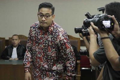 Raden Brotoseno saat sidang pembacaan tuntutan di Pengadilan Tindak Pidana Korupsi, Jakarta, 2017. Dok Tempo/Eko Siswono Toyudho