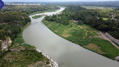 Sungai Progo Daerah istimewa Yogyakarta.