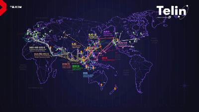 Peta Sistem Komunikasi Kabel Laut - SKKL (Dok. Telin).