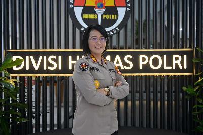 Kepala Bagian Penerangan Umum Divisi Humas Polri, Kombes Nurul Azizah di Mabes Polri, Jakarta, 8 Juli 2022. TEMPO/Febri Angga Palguna