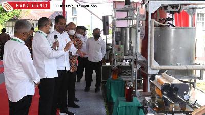 Kunjungan Presiden Joko Widodo ke Pusat Penelitian Kelapa Sawit (PPKS), Medan, Sumatera Utara.