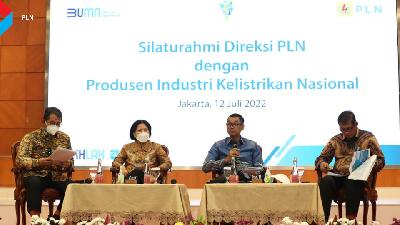 Silaturahmi Direksi PLN dengan Produsen Industri Kelistrikan Nasional, Jakarta, 12 Juli 2022.