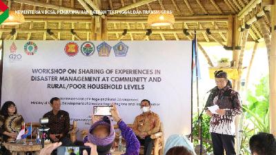 Workshop on Sharing of Experiences in Disaster Management at Community and Rural/Poor Household Levels, 19 Juli 2022.