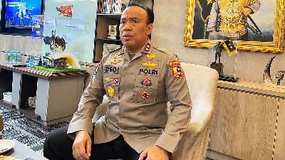 Chief of the National Police Public Relations Division, Insp. Gen. Dedi Prasetyo in Jakarta on Friday, July 22. Tempo/Linda Trianita