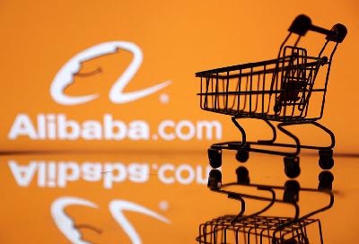 Ilustrasi belanja online Alibaba. REUTERS/Dado Ruvic