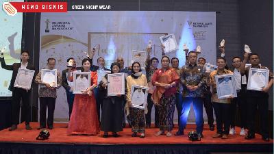 Para pemenang Most Innovative Award 2022 yang diselenggarakan oleh National Award Foundation bekerjasama dengan Mediatama Awards Management. Green Night Wear memenangkan penghargaan pada kategori Most Innovative in Brand Award 2022.