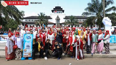Kemeriahan peluncuran kampanye #JagaDiriKiniDanNanti pada HUT Jawa Barat.