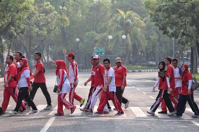 Sejumlah Aparatur Negeri Sipil di Jakarta. Dok Tempo/Magang/Ahmad Tri Hawaari
