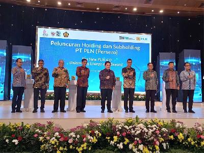 Peluncuran pembentukan Holding dan Subholding di Kantor Pusat PLN, Jakarta Selatan, 21 September 2022. TEMPO/Magang/Nabila Nurshafira