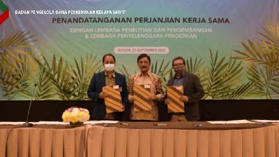 Penandatanganan Perjanjian Kerja Sama dengan Lembaga Penelitian dan Pengembangan & Lembaga Penyelenggara Pendidikan, Bogor, 21 September 2022.