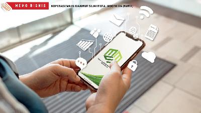 Tampilan dashboard aplikasi Koperasi Maju Makmur Sejahtera Indonesia (MMSI).
