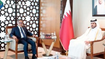 Pertemuan Menteri Perdagangan Zulkfili Hasan dengan Menteri Perdagangan dan Industri Qatar Mohammed Bin Hamad Bin Qassim Al Abdullah Al Thani di Doha, Qatar, Senin, 10 Oktober 2022. 