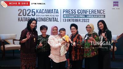 Konferensi pers donasi 2025 Kacamata bagi Anak-anak Penderita Katarak Kongenital, 13 Oktober 2022.