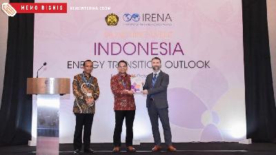 Peluncuran Indonesia Energy Transition Outlook (IETO), hasil kerja sama Kemeterian ESDM dan International Renewable Energy Agency (IRENA), Jumat, 21 Oktober 2022.
