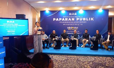 Konferensi Paparan Publik Penawaran Umum Sahan Perdana Blibli di Hotel Indonesia Kempinski, Jakarta, 18 Oktober 2022. TEMPO/Arrijal Rachman