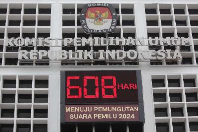 Gedung Komisi Pemilihan Umum (KPU) di Jakarta, 16 Juni 2022. TEMPO/Subekti.