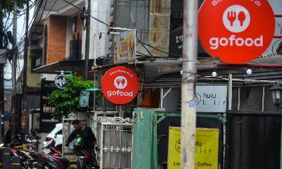 Deteran kedai rekanan Gofood di kawasan Ciranjang, Jakarta, 4 November 2022. TEMPO/Tony Hartawan