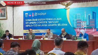 Sosialisasi Sistem Pengelolaan Air Limbah Domestik Terpusat (SPALD-T) di Wilayah Jakarta Selatan, Selasa, 8 November 2022.