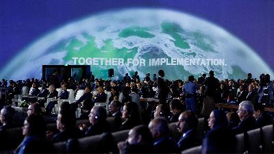 Secretary-General of the United Nations Antonio Guterres, Egyptian President Abdel Fattah al-Sisi and others attend the COP27 climate summit in Sharm el-Sheikh, Egypt, November 7.
REUTERS/Mohammed Salem
