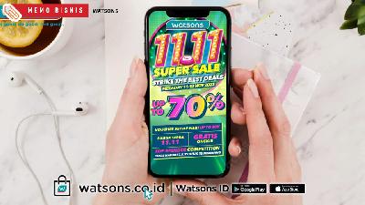 Promo Watsons 11.11 Super Sale.