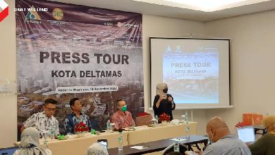Konferensi pers Kota Deltamas, di Hotel Le Premier, Rabu, 16 November 2022.