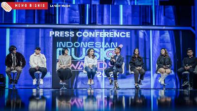 Konferensi pers Indonesian Musik Awards 2022, Rabu, 16 November 2022.